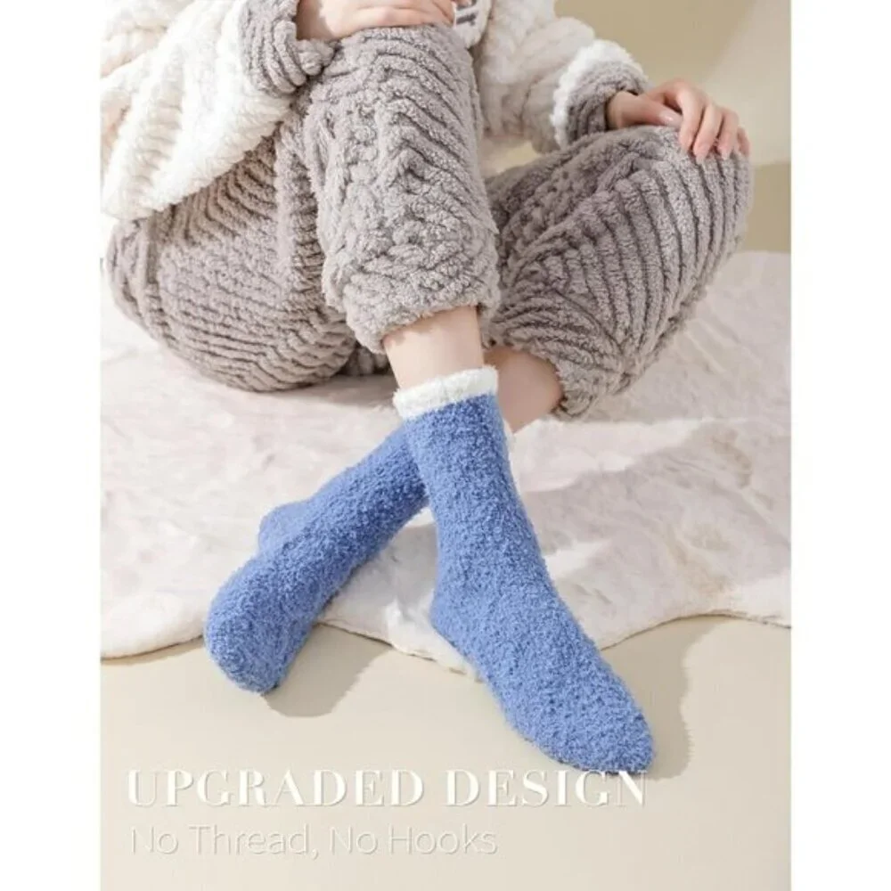 Women’s Fuzzy Slipper Socks – Soft, Warm & Cozy Plush Winter Lounge Socks